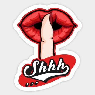 Shhhh silent hand design Sticker